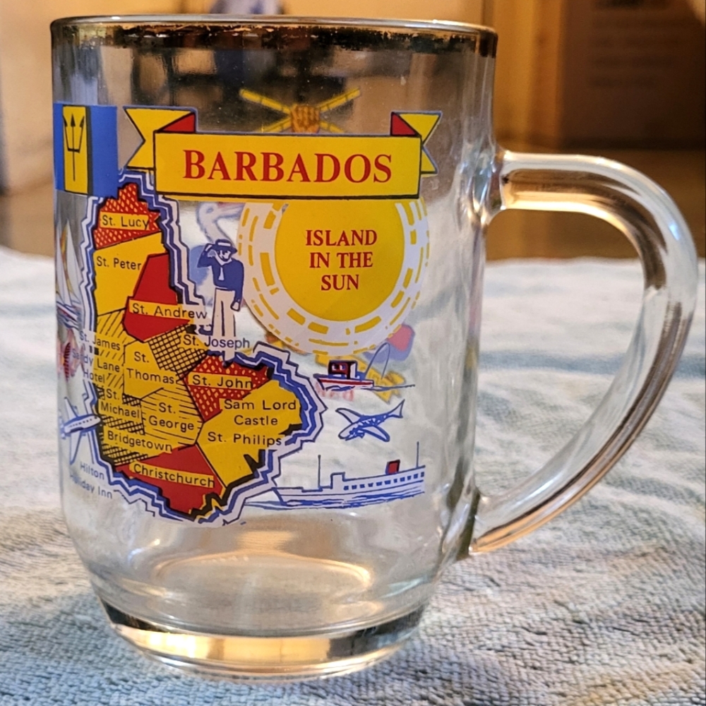 Souvenir Barbados Mug Glass